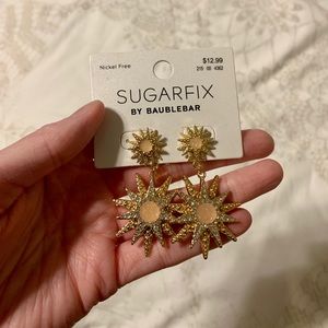 Celestial starburst earrings, new with tags.